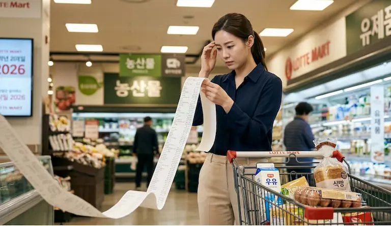 끝없이 길어진 마트 영수증과 인플레이션 고통